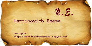 Martinovich Emese névjegykártya